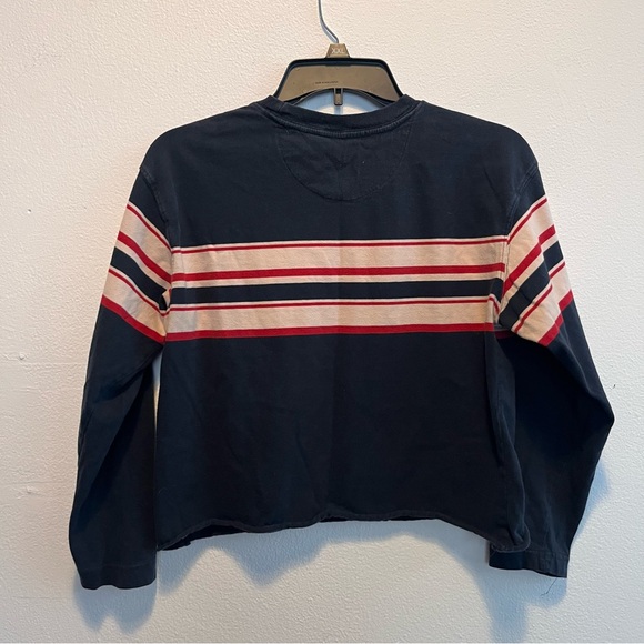 Vintage 100% Cotton GAP Kids Striped Cropped Long Sleeve - Picture 4 of 5
